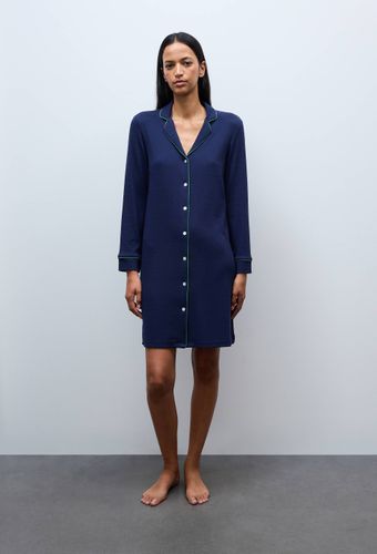 Chemise de nuit manches longues en modal et coton - MONOPRIX - Modalova