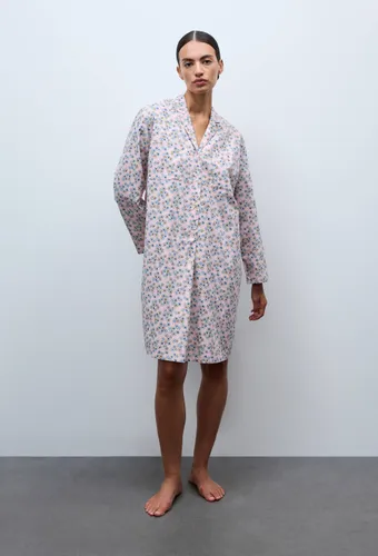 Chemise de nuit imprimée en voile de coton - MONOPRIX - Modalova