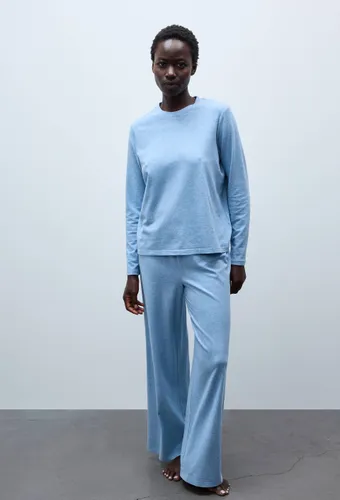 Pantalon uni en coton et modal - MONOPRIX - Modalova