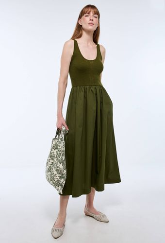 Robe débardeur bi-matière en fine maille - MONOPRIX - Modalova