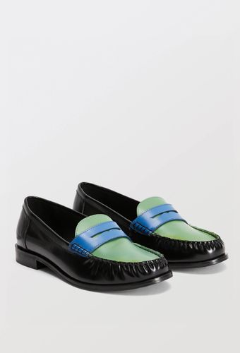 Mocassins tricolores en cuir - MONOPRIX PREMIUM - Modalova
