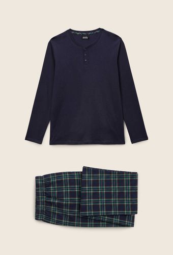 Pyjama manches longues en jersey et pantalon en flanelle en coton - MONOPRIX - Modalova
