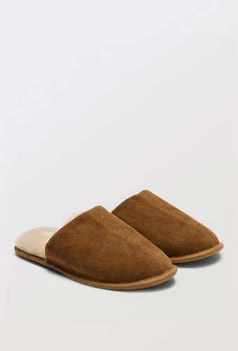 Mules fourrées en cuir suede - MONOPRIX PREMIUM - Modalova