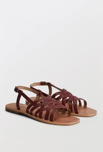 Sandales multi brides en cuir - MONOPRIX PREMIUM - Modalova