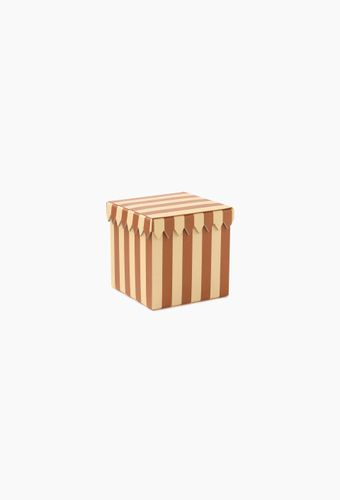 Boîte à rayures, 13x12.5cm, en papier - MESTIZ x MONOPRIX - MONOPRIX CREATEURS - Modalova