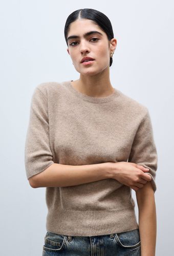 Pull uni manches courtes en 100% cachemire - MONOPRIX PREMIUM - Modalova