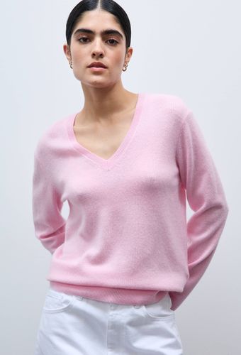 Pull uni col V en 100% cachemire - MONOPRIX PREMIUM - Modalova