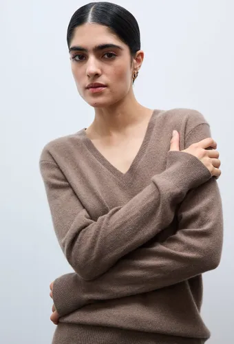 Pull uni col V en 100% cachemire - MONOPRIX PREMIUM - Modalova