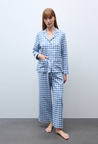 Pyjama à carreaux en coton gratté bio GOTS - MONOPRIX - Modalova