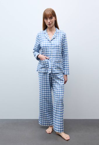 Pyjama à carreaux en coton gratté bio GOTS - MONOPRIX - Modalova