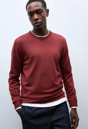 Pull col rond en laine mérinos - MONOPRIX - Modalova