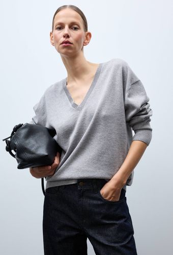 Pull long col V contenant de l'alpaga - MONOPRIX - Modalova