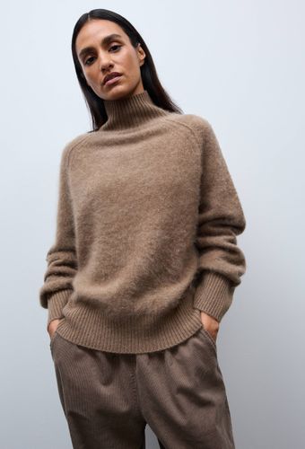 Pull manches longues col montant en laine brossée - MONOPRIX - Modalova
