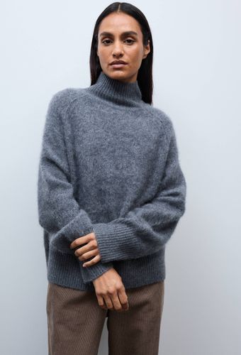 Pull manches longues col montant en laine brossée - MONOPRIX - Modalova