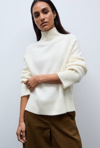 Pull manches longues col montant en laine brossée - MONOPRIX - Modalova