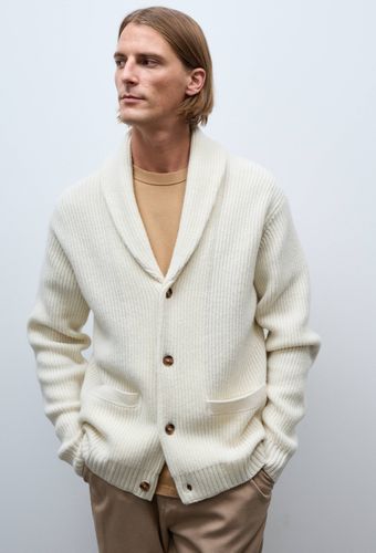 Gilet col châle en laine - MONOPRIX - Modalova