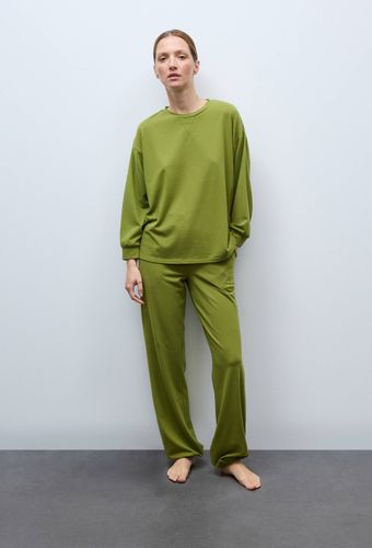 Pantalon uni en coton et modal - MONOPRIX - Modalova