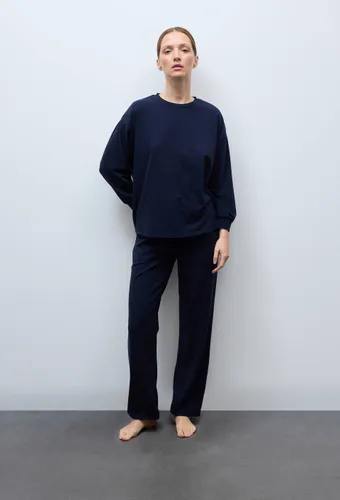 Pantalon uni en coton et modal - MONOPRIX - Modalova