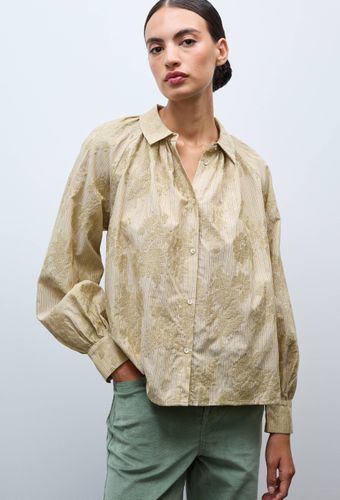 Chemise manches longues rayée avec détail de broderie en coton BIO GOTS - MONOPRIX - Modalova