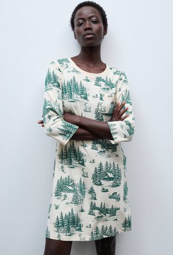 Chemise de nuit manches longues à imprimé en coton BIO GOTS - MONOPRIX - Modalova