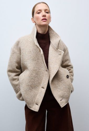 Manteau court croisé contenant de la laine - MONOPRIX PREMIUM - Modalova