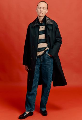 Parka matelassée contenant du coton avec col en cuir - MONOPRIX - Modalova