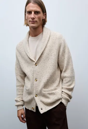 Gilet col châle en laine - MONOPRIX - Modalova
