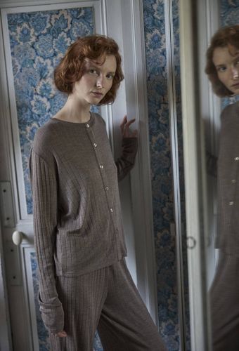 Cardigan uni en laine et soie - MONOPRIX - Modalova