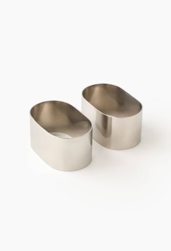 Lot de 2 ronds de serviette, en acier inoxydable - MONOPRIX - Modalova