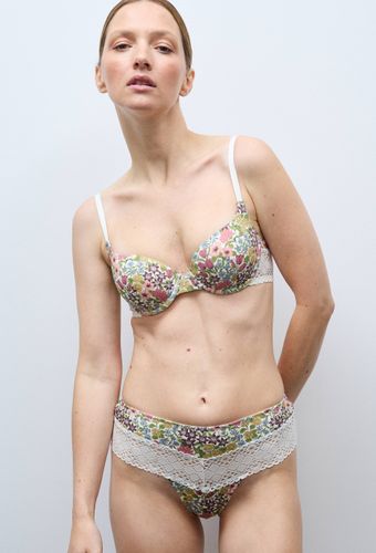 Tanga AMAR en coton imprimé avec dentelle - MONOPRIX - Modalova