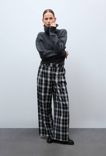 Pantalon large à carreaux - MONOPRIX - Modalova