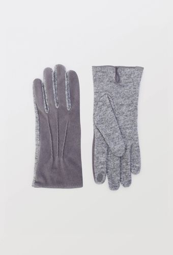 Gants tactiles bi-matière en cuir et laine - MONOPRIX PREMIUM - Modalova