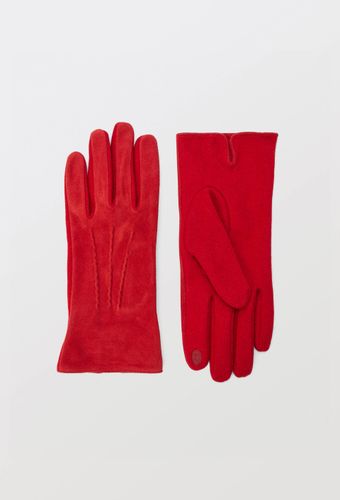 Gants tactiles bi-matière en cuir et laine - MONOPRIX PREMIUM - Modalova