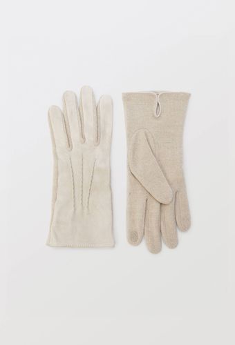 Gants tactiles bi-matière en cuir et laine - MONOPRIX PREMIUM - Modalova