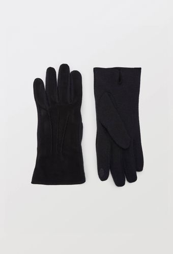 Gants tactiles bi-matière en cuir et laine - MONOPRIX PREMIUM - Modalova