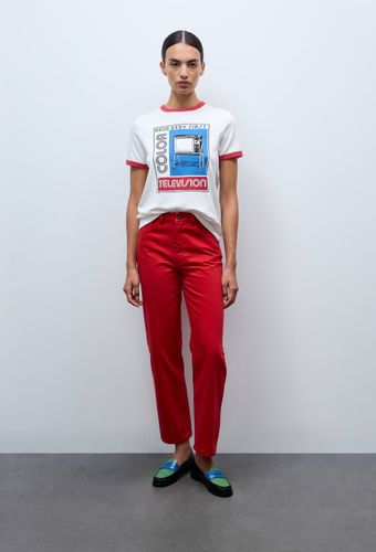 Pantalon droit uni délavé - MONOPRIX - Modalova