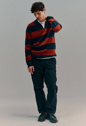 Pull en laine rayé col polo zippé - MONOPRIX - Modalova