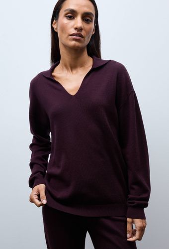 Pull uni à manches longues en maille légère - MONOPRIX - Modalova
