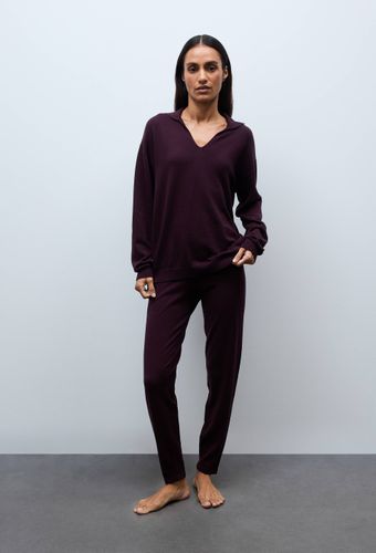 Pantalon uni en maille légère - MONOPRIX - Modalova