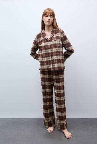 Pyjama à carreaux en coton gratté bio GOTS - MONOPRIX - Modalova