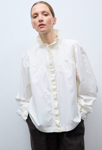 Chemise manches longues brodée en coton - MONOPRIX - Modalova