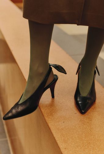 Chaussures à talon Slingback en cuir - MUSÉE D'ORSAY x MONOPRIX - MONOPRIX CREATEURS - Modalova