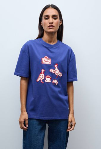 T-shirt manches courtes avec broderie et imprimé en coton BIO GOTS - MONOPRIX - Modalova