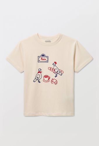 T-shirt manches courtes avec broderie et imprimé en coton BIO GOTS - MONOPRIX - Modalova