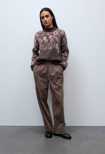Pantalon large en velours taille élastiquée - MONOPRIX - Modalova