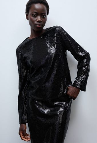 Top manches longues à sequins - MONOPRIX - Modalova