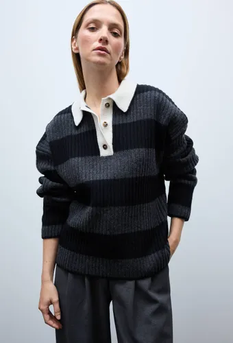 Polo rayé contenant de la laine - MONOPRIX - Modalova