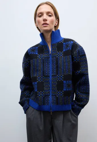 Veste zippée à motifs contenant de la laine - MONOPRIX - Modalova