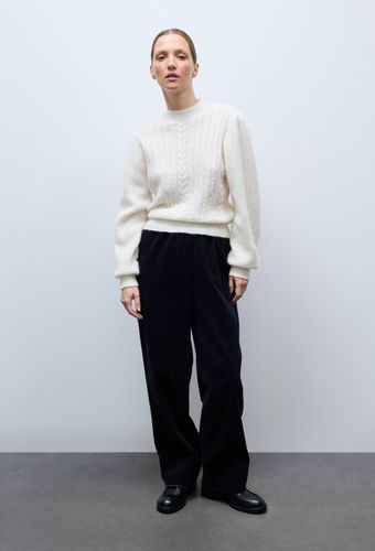 Pull manches longues torsadé contenant du mohair - MONOPRIX - Modalova