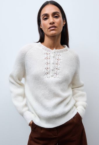 Pull avec détails au col contenant du mohair - MONOPRIX - Modalova